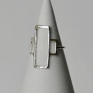The New Mexican Ring Simple geometric ring, statement ring, rectangles, silver ring, gold ring image 1