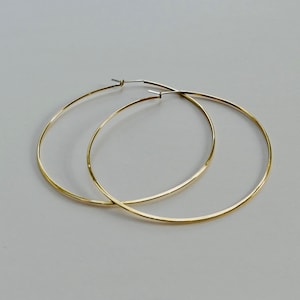 Latina Bombshell Hoops - Big Hoops, Silver Hoops, Skinny Hoops, Lightweight Earrings