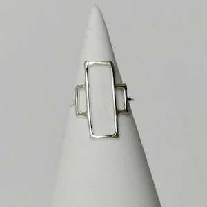 The New Mexican Ring Simple geometric ring, statement ring, rectangles, silver ring, gold ring image 4