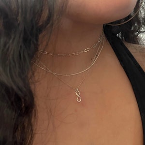 A Little Infinity - Sterling Silver Necklace, simple, delicate, minimalist