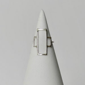 The New Mexican Ring Simple geometric ring, statement ring, rectangles, silver ring, gold ring image 7