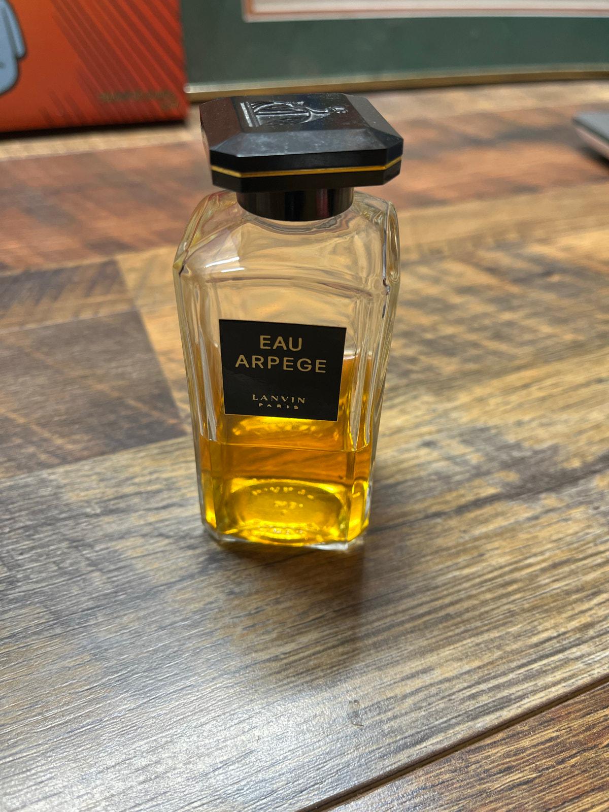 Vintage Estate Eau Arpege by Lanvin Paris Splash Bottle 30% Full
