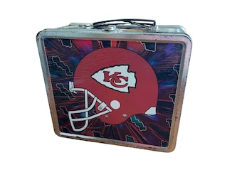 Kansas City Chiefs NFL Football Helmet Tin Lunch Box 1998