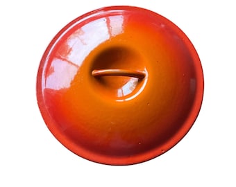 Le Creuset Flame Orange emaillierter Gusseisendeckel P20 Made in France 8 "Ersatz