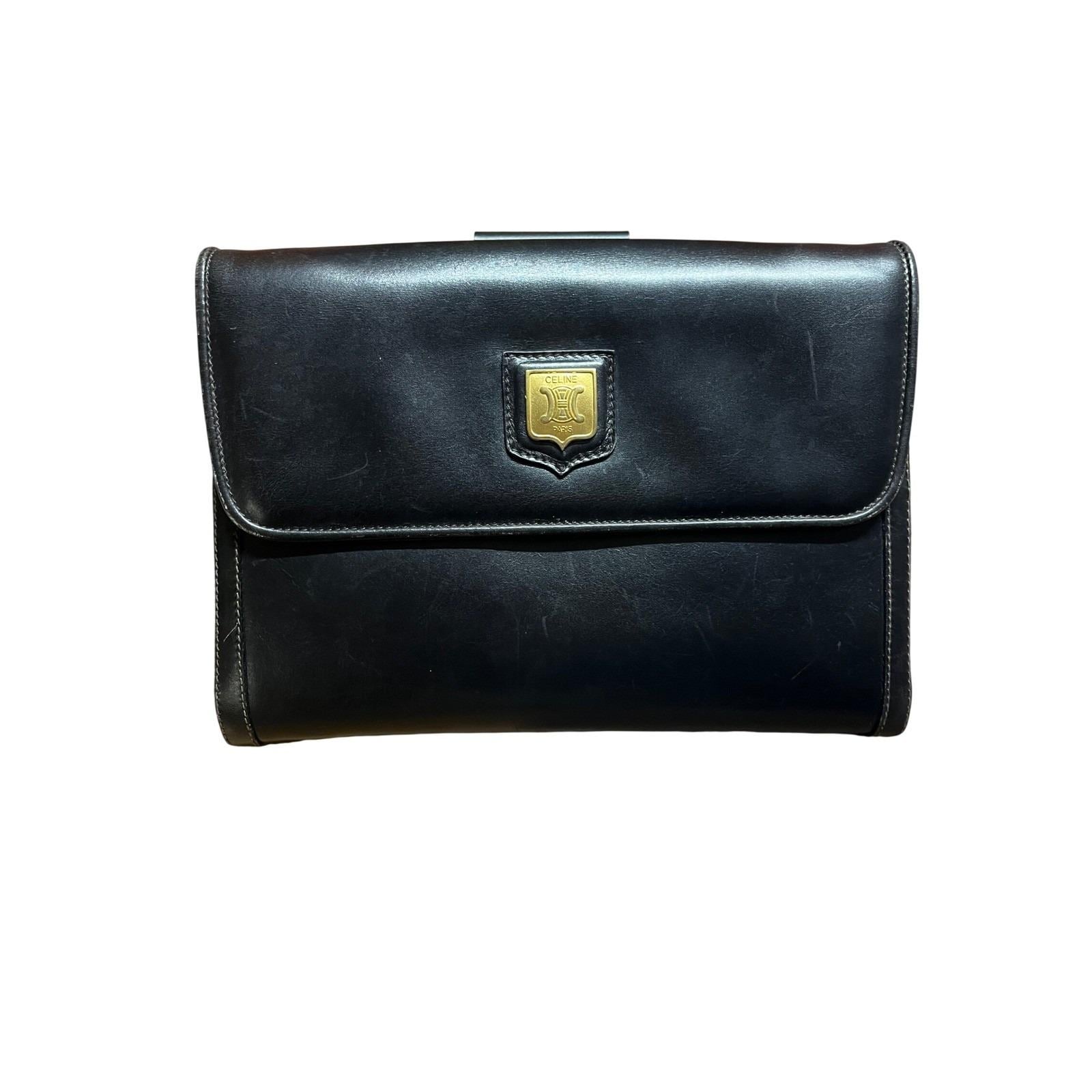 Celine Vintage Black Leather Bag - Etsy