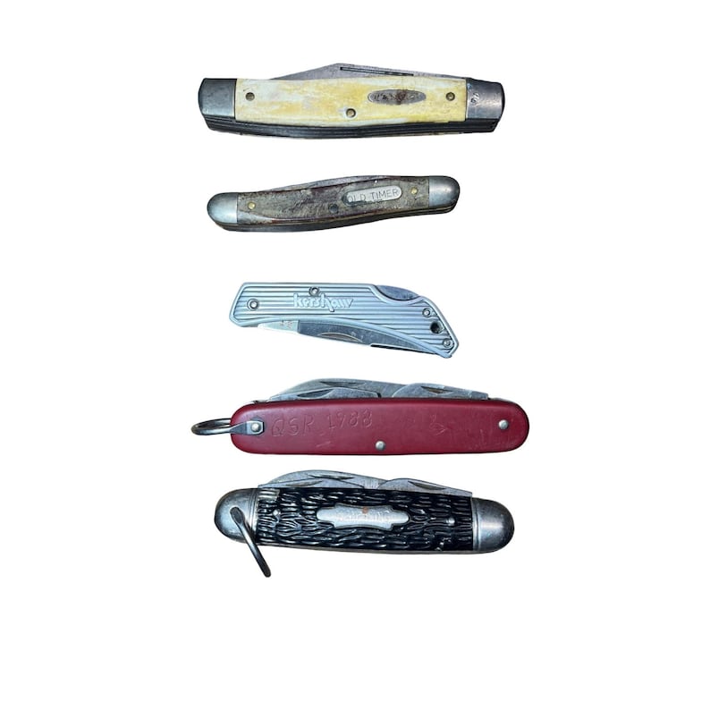 Vintage Pocket Knife Lot of 5 Kershaw Schrade Old Timer Kamp-King Multi-Tools image 1
