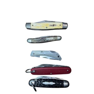 Vintage Pocket Knife Lot of 5 Kershaw Schrade Old Timer Kamp-King Multi-Tools image 2