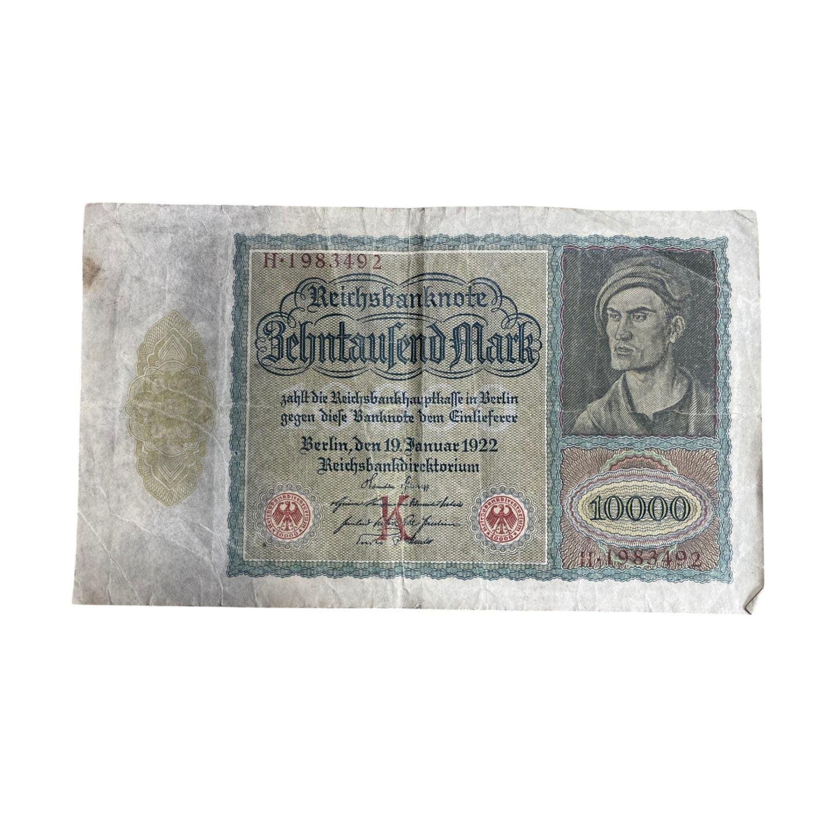 1円〜 ドイツ紙幣 ワイマール共和国 1922年 10，000マーク 大量まとめ