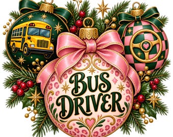 Kierowca autobusu świątecznego PNG (możliwość dostosowania)