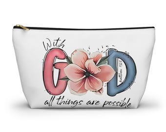 Cosmetic Accessory Pouch w T-bottom