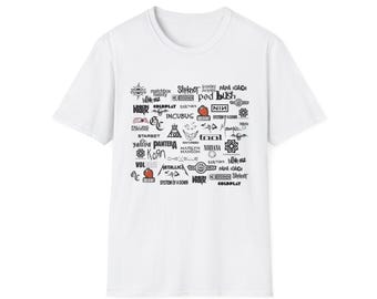 Rock Band Names T-Shirt, Music Festival Concert Top