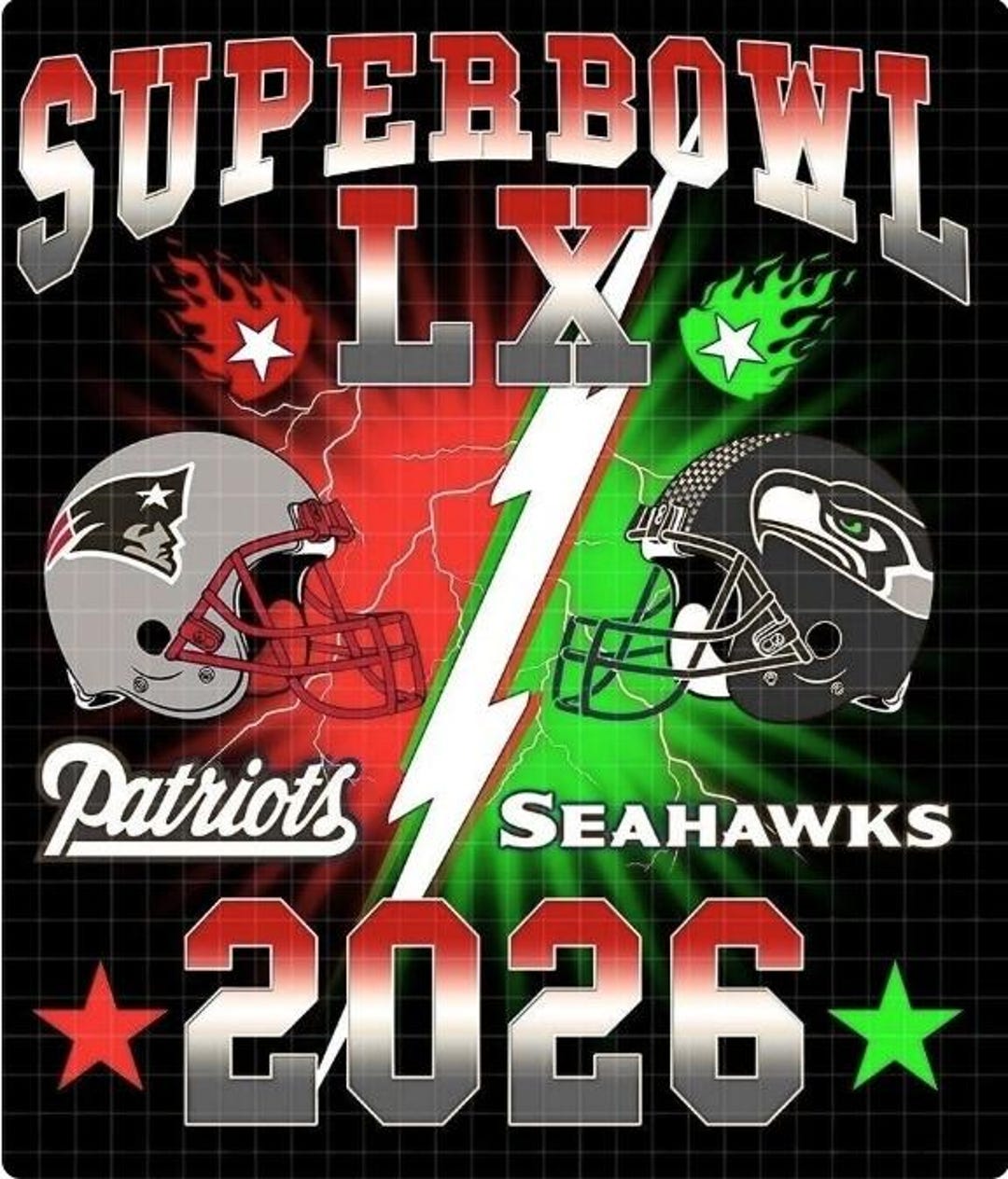 Superbowl LX Seahawks und Patriots 2026 - Etsy.de