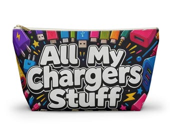 All My Chargers Stuff Accessory Pouch w T-bottom