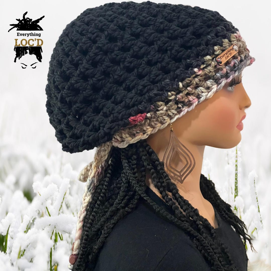 MADE IN ITALY Thick Chunky Crochet Slouchy Beanie Hat Tan Latte Wool Dreads Boho il_fullxfull.2109497077_2sey.jpg main image 4