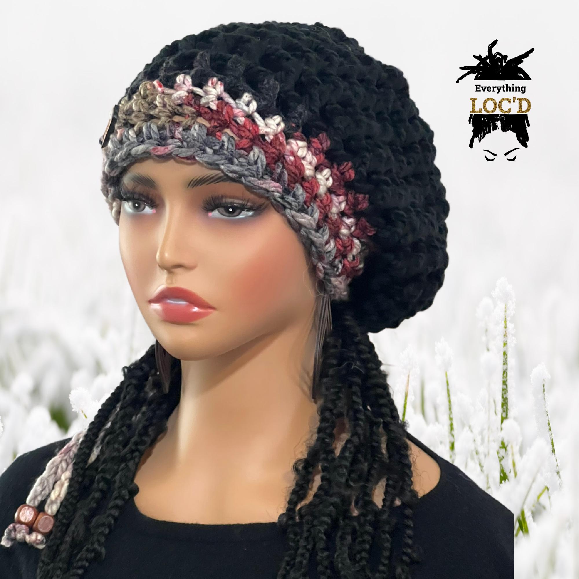 MADE IN ITALY Thick Chunky Crochet Slouchy Beanie Hat Tan Latte Wool Dreads Boho il_fullxfull.2109497077_2sey.jpg main image 3