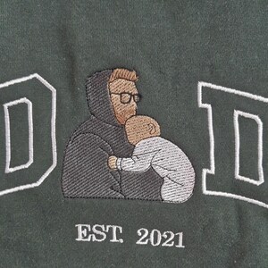 Custom Dad Sweatshirt, Personalized Dad Sweatshirt, Embroidered Father&#39;s Day Gift