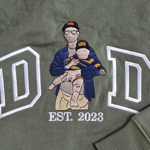 Custom Dad Sweatshirt, Personalized Dad Sweatshirt, Embroidered Father&#39;s Day Gift