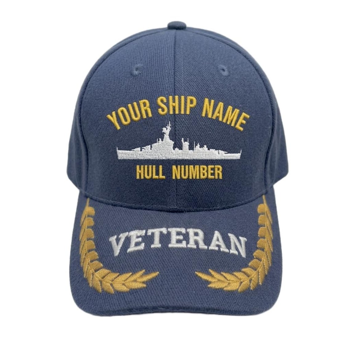 Personalized US Navy Ship Cap – Navy Veteran - Custom Embroidered Hull ...
