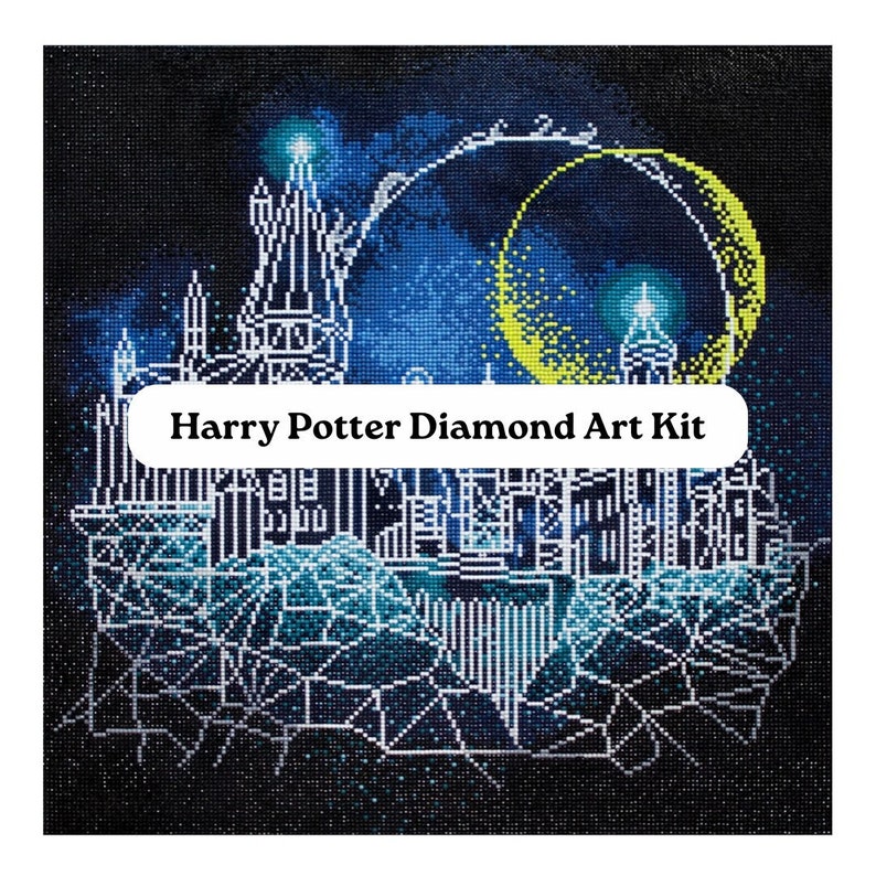 Harry Potter Diamond Painting Art Kit, Hogwarts Paint Kit, Paint