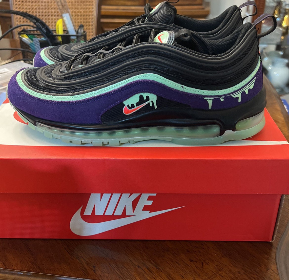 97 Slime Nike Air Max Halloween Damaged Nike Air Max 97 Halloween