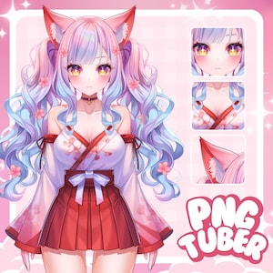 Custom PNGTuber Commission, PNGTuber Model, PNG Character, PNGTUber Vtuber, Pngtuber in anime style