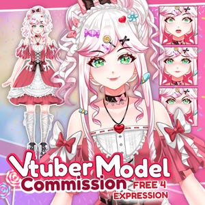 Vtuber Model Live2d Custom Commission, Vtuber Model commission, Vtuber Asset, Vtuber Model Design, Live2d Vtuber Model