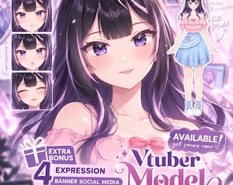 Custom VTuber Model Live2D Commission | Anime Art | Vtuber Assets | Vtuber Model Male & Female | Vtuber Model Commission