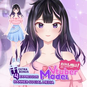 Custom VTuber Live2D Model Commission for Twitch, Personalized Virtual Avatar, Streaming Character, VTuber Assets & Digital Illustration
