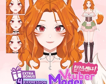 Custom VTuber Live2D Model Commission for Twitch, Personalized Virtual Avatar, Streaming Character, VTuber Assets & Digital Illustration