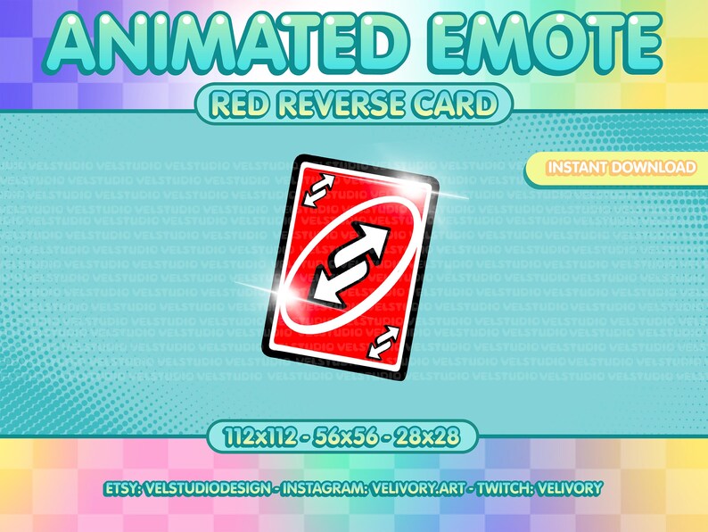 ANIMATED Red Uno Reverse Card Emote / Emotes Pack, Funny, GIF, Cute ...