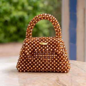 Artisan Brauner Achat Handtasche - Luxuriöse Edelstein Geldbörse