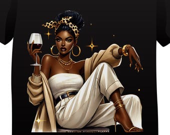 Black Girl Clipart: Afro Woman PNG Stickers (Digital Download)