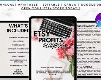 Etsy Profits Playbook: Guide till försäljning av digitala produkter (digital nedladdning)
