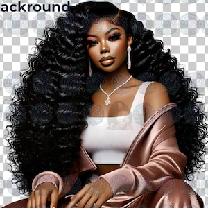 Black Girl Clipart Bundle: Brown Themed PNG Graphics (Digital Download)