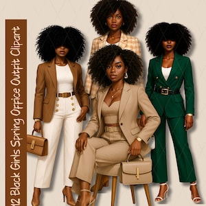 Black Girl Clipart,
Fashion Girl PNG,
Black Woman PNG,
Spring Clipart,
Stylish Women PNG,
Office Outfit PNG,
Planner Stickers,
Afro Fashion PNG,
Fashion Clipart,
Boss Lady PNG,
Trendy Clipart,
Workwear Stickers,
Woman Clipart PNG,