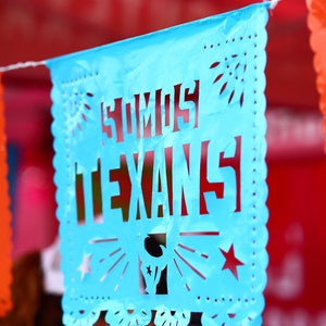 CUSTOM LOGO Papel Picado  Fiestas Patrias Hispanic Heritage Personalized Company LOGO event garlands Cinco de Mayo Restaurantfiesta decor