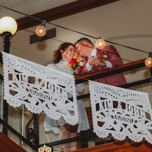 7 Pack PapelPicado (140 feet) White wedding papel picado, fiesta papel picado, wedding papel picado, decorative papel picado, picado banner