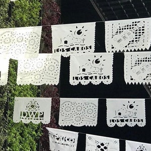 CUSTOM LOGO Papel Picado personalized with your logo event garlands branding for your event Mexican banner Hispanic Heritage Fiestas Patrias