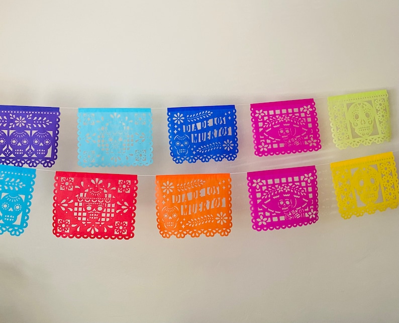 Dia De Los Muertos Papel Picado Banner Ofrenda Fiesta Day of the Dead ...