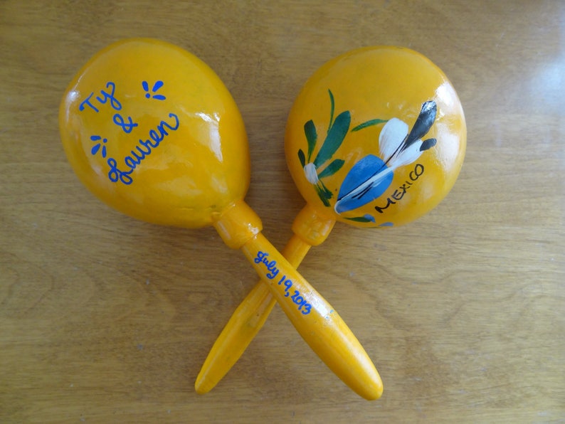 Maracas traditional many pieces hand painted with names and Etsy