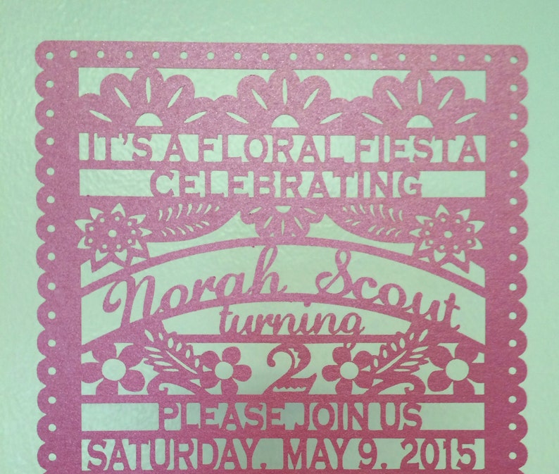 Quinceanera Invitation Laser cut BIRTHDAY Papel Picado ...