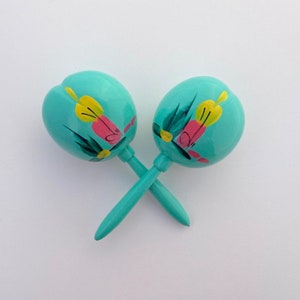 Mexican Maraca by piece not pair ASSORTED Colors traditional design NON PERSONALIZED wedding party favors, birthday, fiesta party supplies image 9