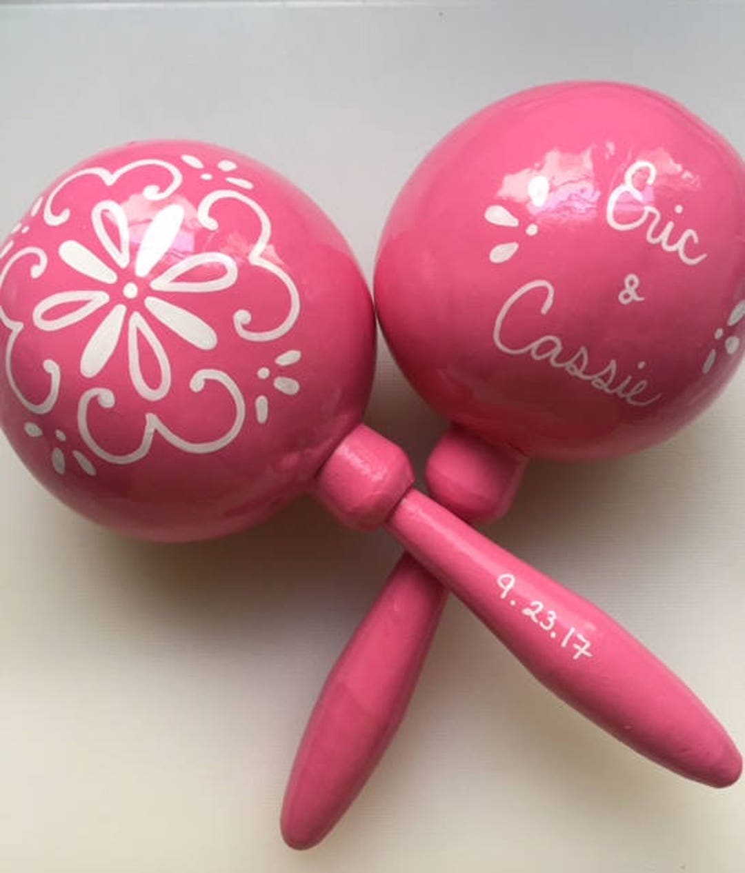 Maracas 100 Pieces Talavera Tile Wedding Personalized Hand Painted and Custom With Your Names