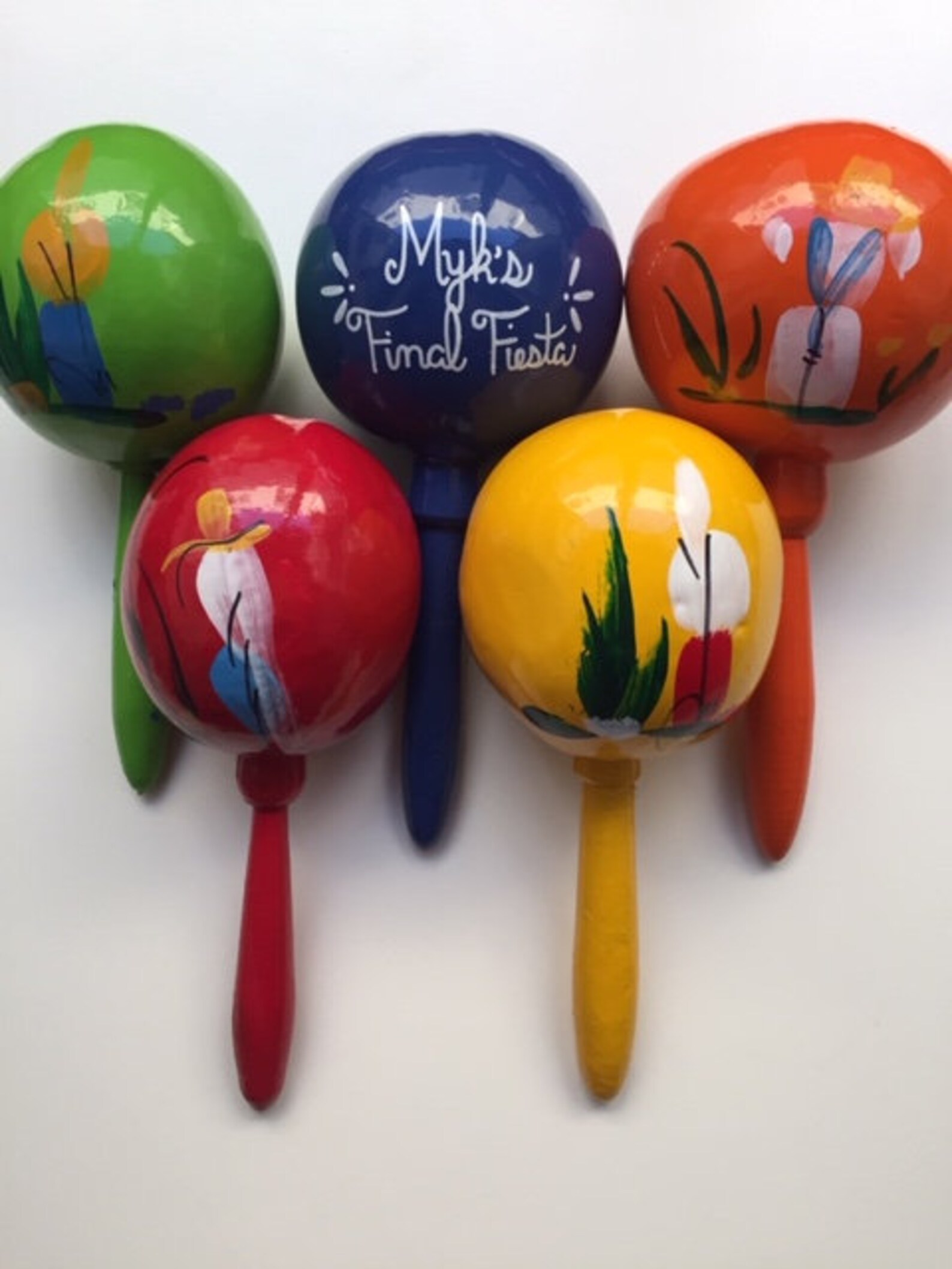 Maracas traditional each piece hand painted with names and Etsy