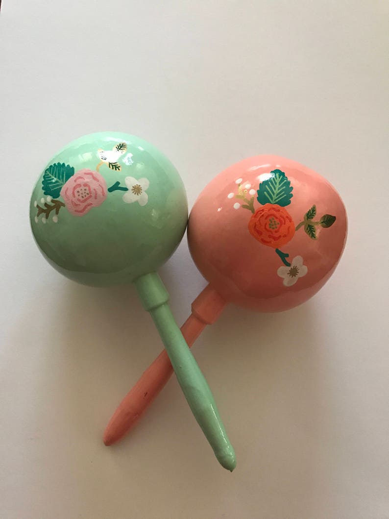 Bridesmaid Proposal Maracas with tag Wedding Floral Design Wedding Party Favor Destination wedding Mexico Rifle paper french bridal shower
