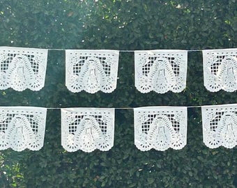 Our Lady of Guadalupe Papel Picado Banner - Catholic Celebration Garland Virgin Mary Virgen Maria