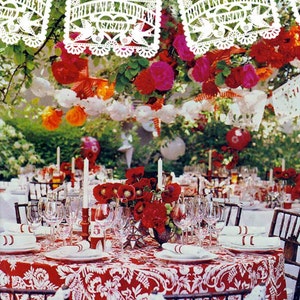 Papel Picado Wedding Love bird Personalized each 20 ft. long Garland LOVE BIRDS Fiesta Mexican Tissue image 2