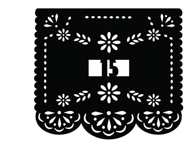 Papel Picado Quince garlands Quinceañera banners Personalized Fiesta Mexican Fiesta Decoration QUINCE garland 15th quince papel picado decor image 6