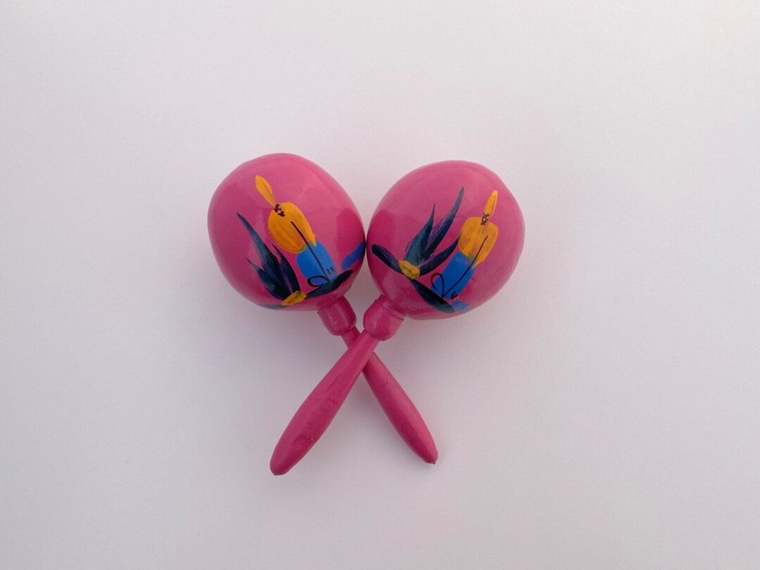 Each Maraca MAGENTA Traditional Wedding Maracas Gift Birthday Party