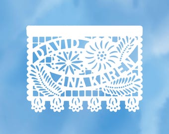 Guirnalda decorativa de boda PERSONALIZADA Papel picado Fiesta Boda Decoración de despedida de soltera Cena de ensayo Banner de aniversario Banderines de fiesta